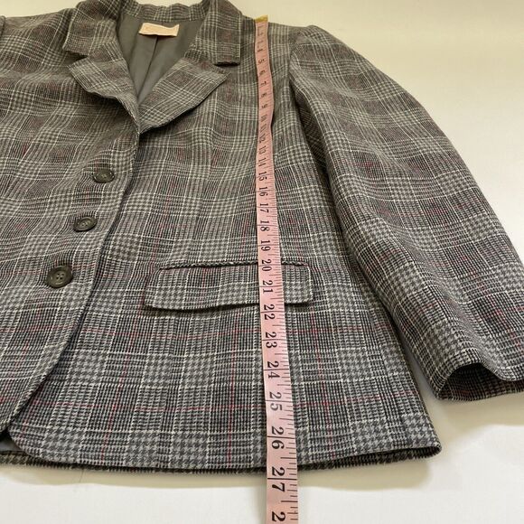 VTG Pendleton Blazer 100% Virgin Wool Womens 12 Academic Career Plaid Coat USA - Picture 6 of 10